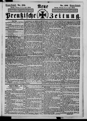 Neue preußische Zeitung vom 20.04.1910