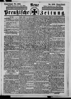 Neue preußische Zeitung vom 21.04.1910