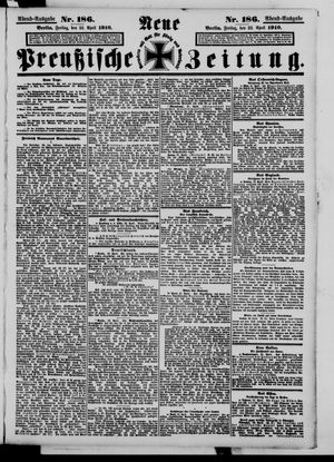 Neue preußische Zeitung vom 22.04.1910
