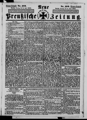 Neue preußische Zeitung vom 24.04.1910