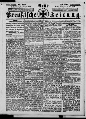 Neue preußische Zeitung vom 26.04.1910