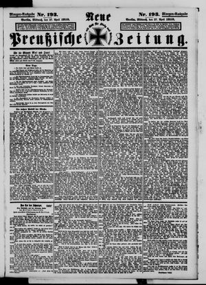 Neue preußische Zeitung vom 27.04.1910