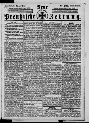 Neue preußische Zeitung vom 27.04.1910