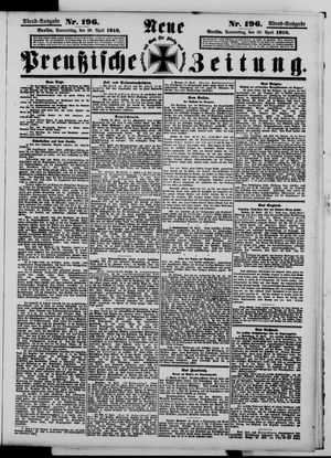 Neue preußische Zeitung vom 28.04.1910