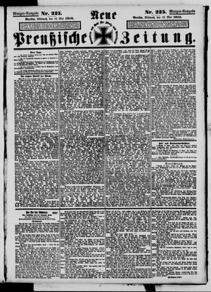 Neue preußische Zeitung vom 18.05.1910