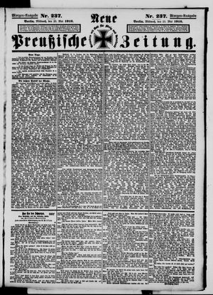 Neue preußische Zeitung vom 25.05.1910