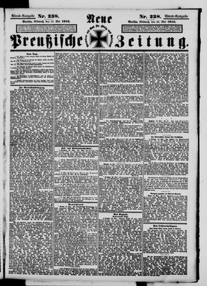 Neue preußische Zeitung vom 25.05.1910