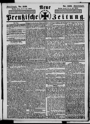 Neue preußische Zeitung vom 27.05.1910