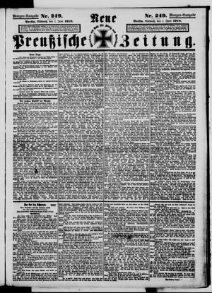 Neue preußische Zeitung vom 01.06.1910