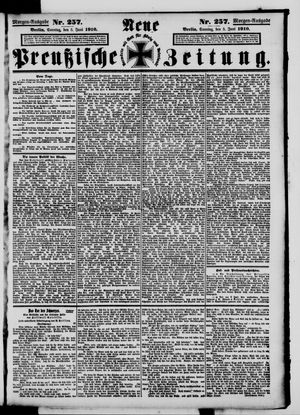 Neue preußische Zeitung vom 05.06.1910