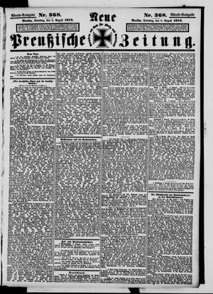 Neue preußische Zeitung vom 09.08.1910