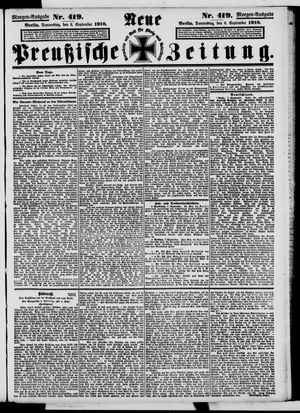 Neue preußische Zeitung vom 08.09.1910