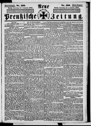 Neue preußische Zeitung vom 08.09.1910
