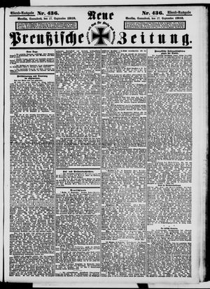 Neue preußische Zeitung vom 17.09.1910