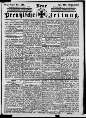 Neue preußische Zeitung vom 23.09.1910