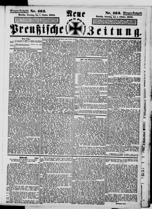 Neue preußische Zeitung vom 04.10.1910