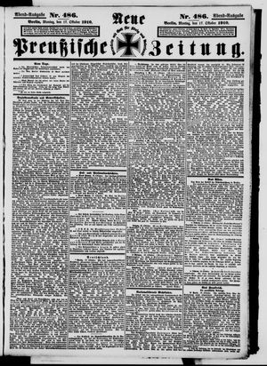 Neue preußische Zeitung vom 17.10.1910