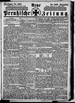 Neue preußische Zeitung vom 25.10.1910