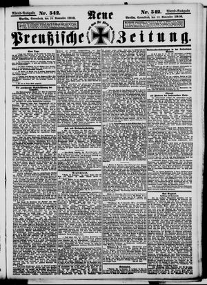 Neue preußische Zeitung vom 19.11.1910