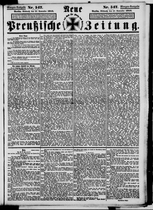 Neue preußische Zeitung vom 23.11.1910