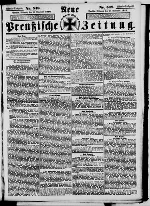 Neue preußische Zeitung vom 23.11.1910