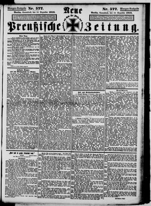 Neue preußische Zeitung vom 10.12.1910