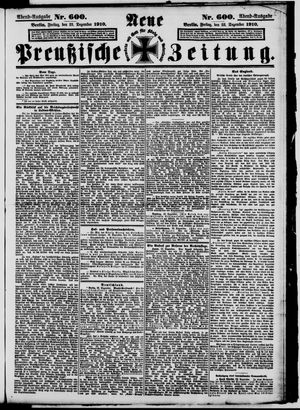 Neue preußische Zeitung vom 23.12.1910