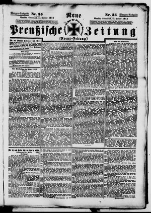 Neue preußische Zeitung vom 21.01.1911