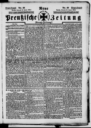 Neue preußische Zeitung vom 25.01.1911
