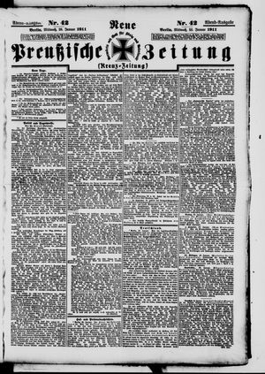 Neue preußische Zeitung vom 25.01.1911