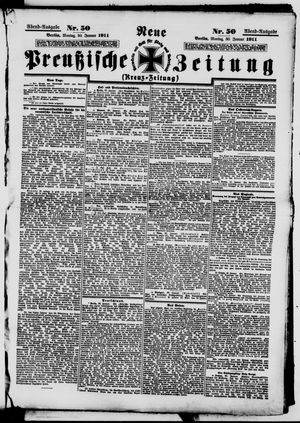 Neue preußische Zeitung vom 30.01.1911
