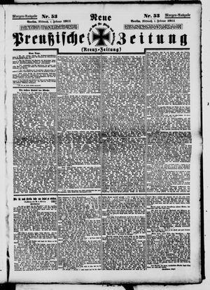 Neue preußische Zeitung on Feb 1, 1911