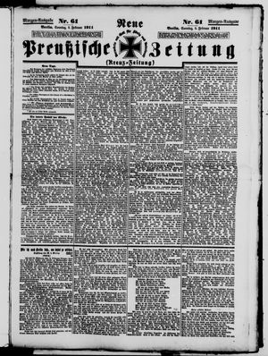 Neue preußische Zeitung vom 05.02.1911