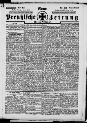Neue preußische Zeitung vom 08.02.1911