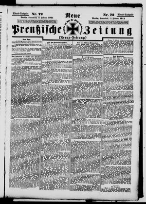 Neue preußische Zeitung vom 11.02.1911