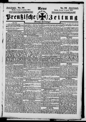 Neue preußische Zeitung vom 14.02.1911