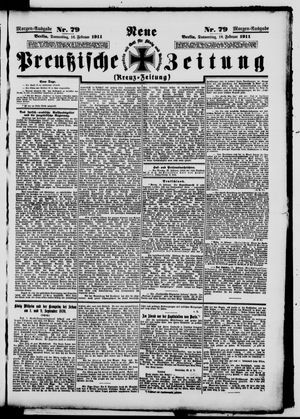 Neue preußische Zeitung vom 16.02.1911