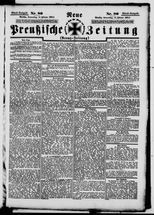Neue preußische Zeitung vom 16.02.1911