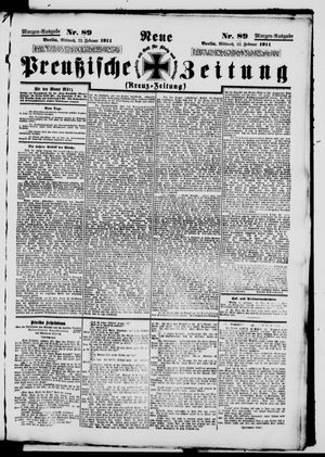 Neue preußische Zeitung vom 22.02.1911