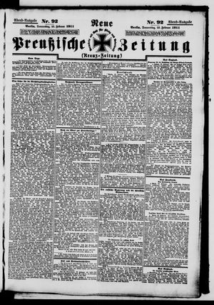 Neue preußische Zeitung vom 23.02.1911