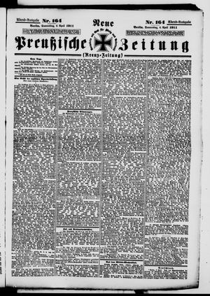 Neue preußische Zeitung vom 06.04.1911