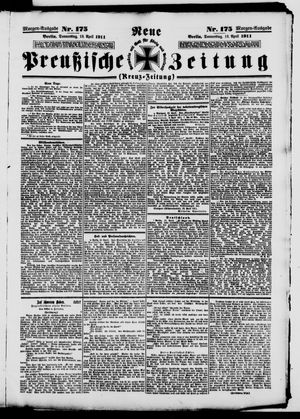 Neue preußische Zeitung vom 13.04.1911