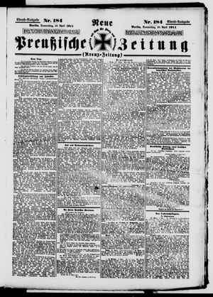 Neue preußische Zeitung vom 20.04.1911