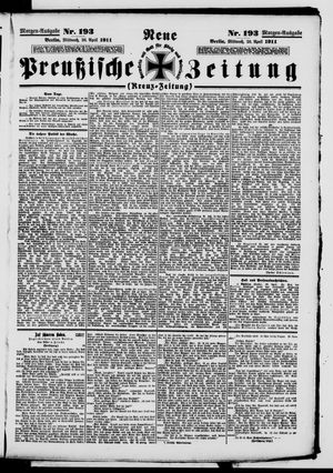 Neue preußische Zeitung vom 26.04.1911