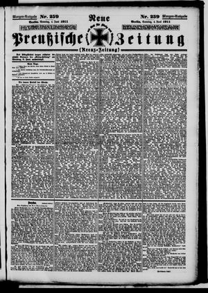 Neue preußische Zeitung vom 04.06.1911