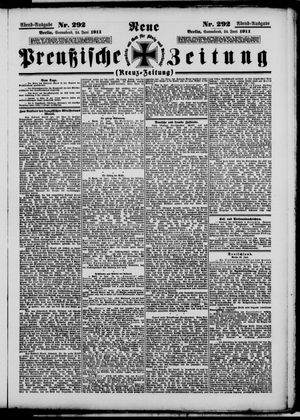 Neue preußische Zeitung vom 24.06.1911