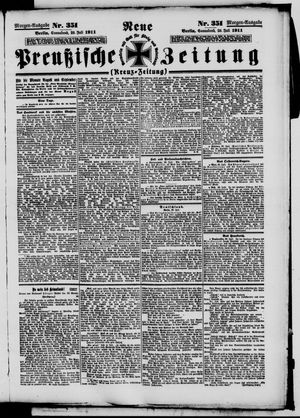 Neue preußische Zeitung vom 29.07.1911