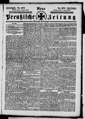 Neue preußische Zeitung vom 11.08.1911