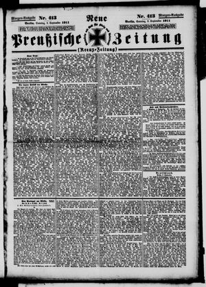 Neue preußische Zeitung vom 03.09.1911