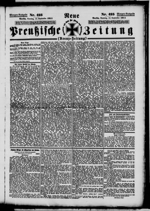 Neue preußische Zeitung vom 10.09.1911